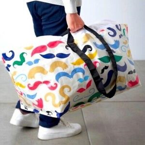 NEW IKEA Mustache Pattern BANGLIG Tote Bag - Limited Edition